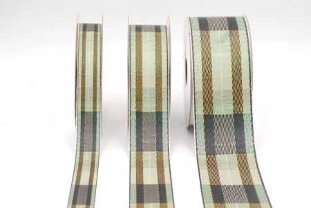 Gedämpftes Grün Fensterrahmen Karomuster Band_AI